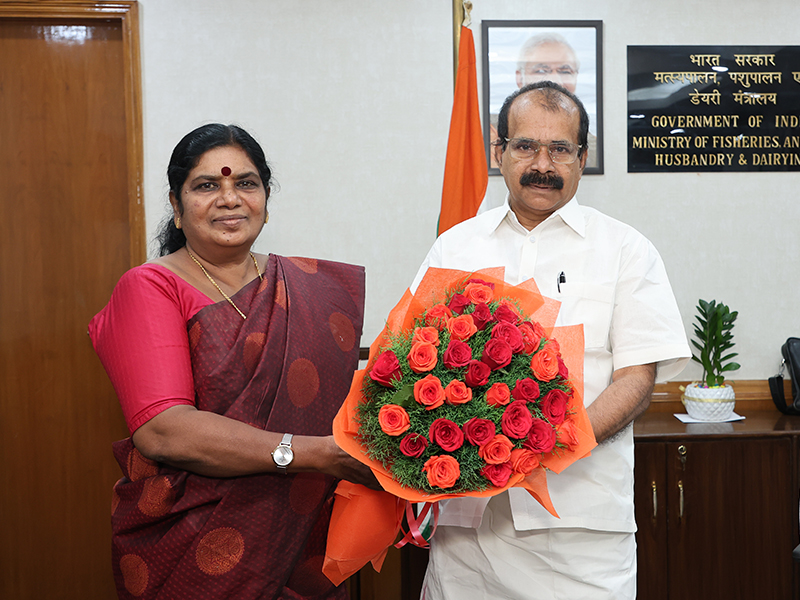 Minister J. Chinjurani met Union Minister of State George Kurien